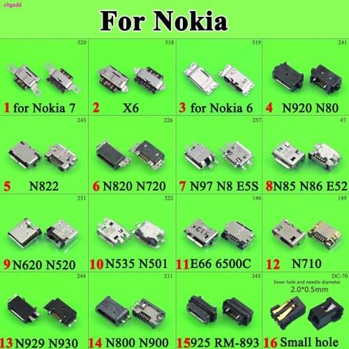 Micro USB jack connector for Nokia 7 TA-1042 6 TA-1000 X6 N97 N70 N72 N73 N710 6120C N80 N81 N82 5700 6300 5300 charging socket