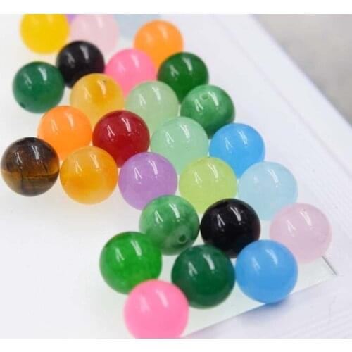 Multicolor jades round 10mm earrings s925 wholesale beads nature FPPJ free shipping