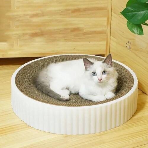 Cat Scraper Grinding Claws Cardboard Cat Scratching Post Catnip Scratch Board Wear-Resistant Cat Toy Sofa Mat Bed Supplies