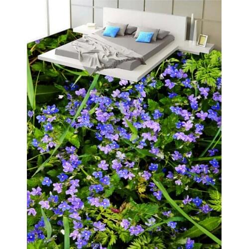 Fresh flowers Bathroom 3d floor murals Custom Photo self-adhesive 3D floor PVC waterfproof floor 3d floor tiles