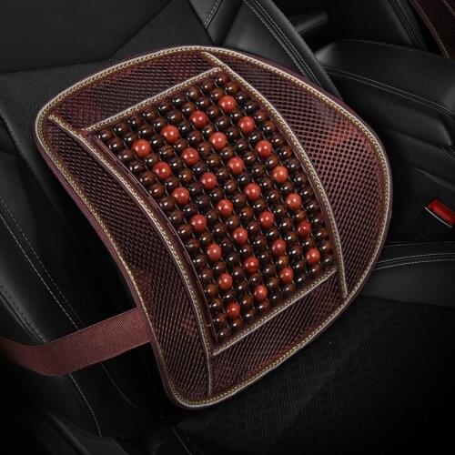 Universal Woodwork Car Back Support Chair Massage Lumbar Support Waist Cushion Mesh Ventilate Cushion Pad For Car Office Home