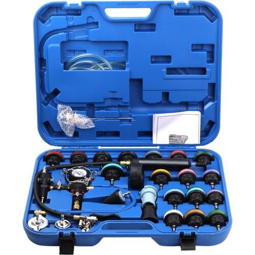 28pcs Universal Radiator Pressure Tester Vacuum Type Cooling System Test Detector Kits Testeur Refroidissement