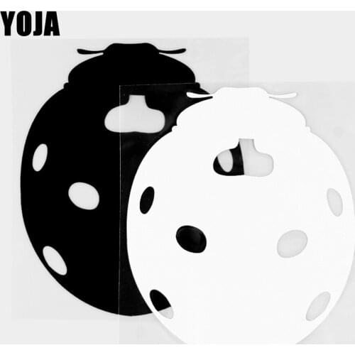 YOJA 11.5×14.4CM Lovely Ladybird Vinyl Decal Cartoon Pattern Animals Car Stickers Black/Silver 19C-0409