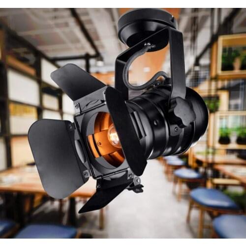 Vintage celling iron lamp Industrial Light Retro Lamp Adjustable 4 Leaf for Clothes store Coffee Bar Loft style Fixture