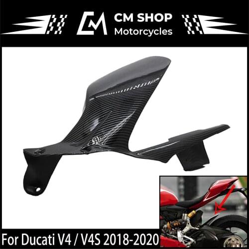 Motorcycle Carbon Fiber Rear Fender Splash Guard For Ducati Panigale V4 V4S 2018 2019 2020