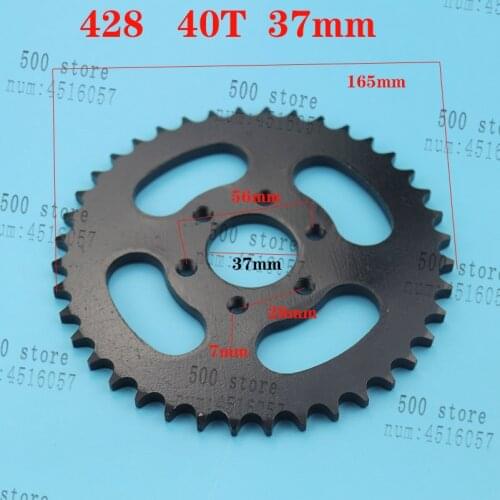 High porformance motorcycle scooter drive gear 428 big sprocket 40T tooth 37 mm 6 hole rear chain sprockets for 4 wheel ATV