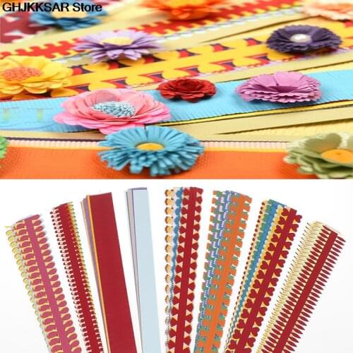 10PCS/1 Bag Flower Quilling Paper Strips DIY Colorful Origami DIY Paper Hand Craft
