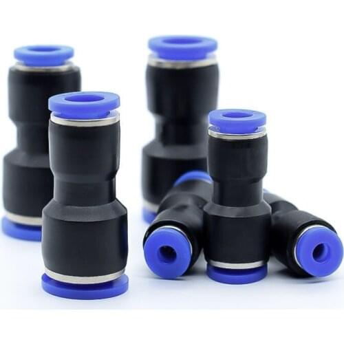 10pcs 12 Size Pneumatic Fitting Pipe Connector Tube Air Quick Fittings Water Push In Hose Couping 4mm 6mm 8mm 10mm PU PY THB5069