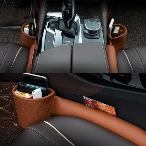 2Pcs Car Multi-Functional Storage Box Storage Bag Box Seat Gap Leak-Proof Organizador Coche Accessories Auto Decoration Gadget