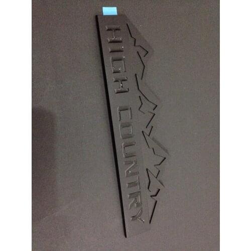 2014-17 Silverado Matte Black 1500 High Country logo Peel-Off Adehsive Emblem