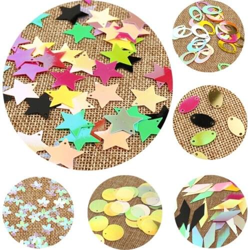 30pcs AB Sequin Diy Bracelet Connectors Floating Charms For Jewelry Making Flowers Star Oval Earring Necklace Pendants Findings