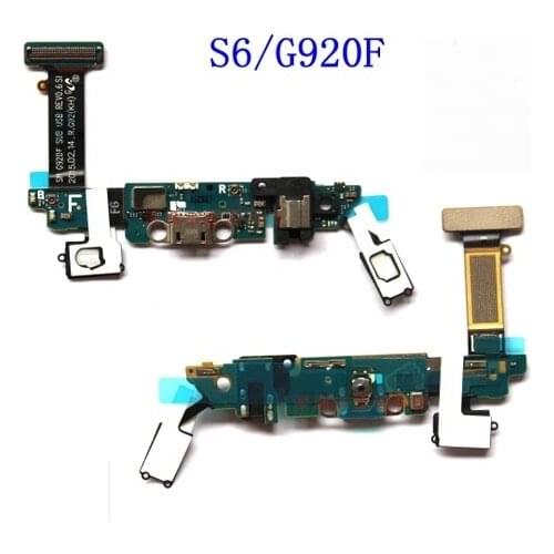 50pcs/lot Sensor Keypad USB Charger Charging Connector Dock Port Audio Jack Flex Cable Ribbon For Samsung Galaxy S6 G920F