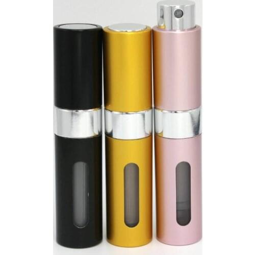 8ml Portable Refillable Rotating Spray Bottle Electrochemical Aluminum Cosmetic Packaging Container