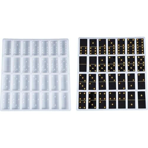 Abrasives DIY Crystal Epoxy Mold Dominoes Pai Gow Household Creative Personality Dominoes Tianjiu Silicone Mold