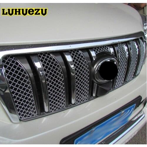 8PCS Aluminum Car Insect Screening Mesh Front Grille For Toyota Land Cruiser Prado FJ150 Accessories 2010-2013 Years