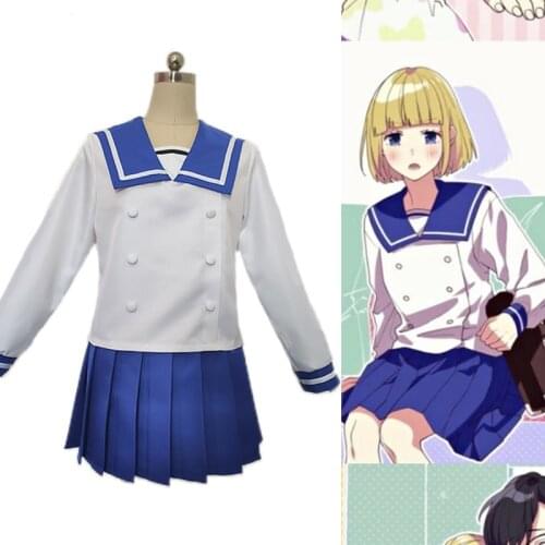 Anime HoneyWorks Narumi Mona Sailor suit Cosplay Costume Custom Made