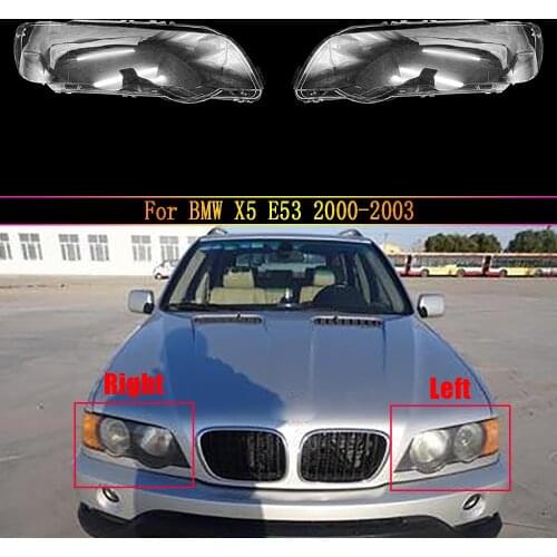 Car Headlamp Lens For BMW X5 E53 2000 2001 2002 2003 Car Headlight Headlamp Lens Auto Shell Cover
