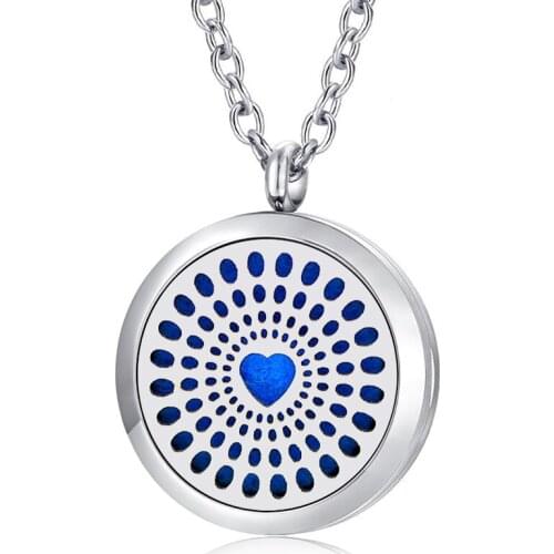 Free with Chain and Pads! Hot Heart Necklace Locket Jewelry 316L Stainless Steel Aromatherapy Essential Oil Diffuser Necklace