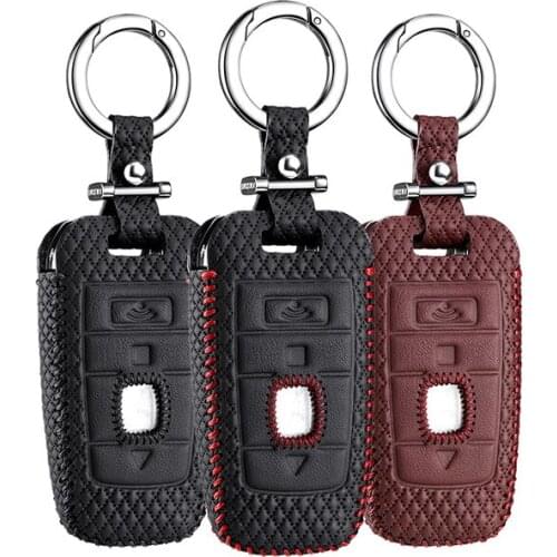 LUCKEASY For Rolls-Royce Phantom 2018 Black Badge Edition 2017 6.6t CAR leather Smart Remote key Case Cover Holder