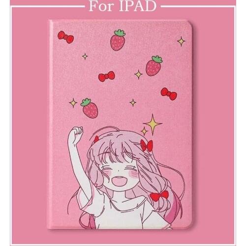 Pink Girls Magnetic Book Case for iPad Pro 10.5 2017 iPad Air 3 2019 Soft Silicone Cover Smart Auto Wake/Sleep Stand Case Capa