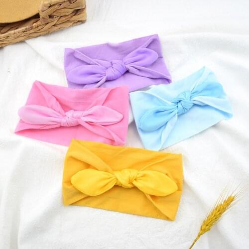 Baby Turban Children’s Nylon Headband Soft Bunny Ears Headband Baby Decoration Head Flower Infant Headgear Baby Hair Accessories