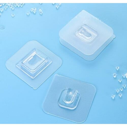 Double-Sided Adhesive Wall Hook Hanger Strong Transparent Wall Storage Sucker