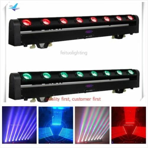 E-8/lot +fly case High quality led beam moving head 8x10w rgbw 4in1 sweeper moving head beam bar light
