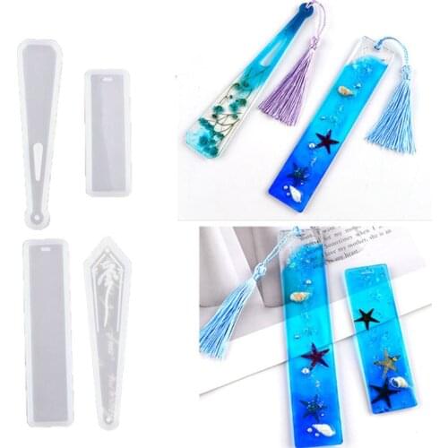 Handmade Token Bookmark Mould Rectangle Bookmark Silicone Mold Epoxy Resin Casting Molds Art Craft Tools Jewelry Making