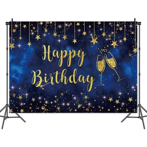 Blue Theme Stars Snowflakes Backdrops Photos Background Decor for Birthday Portrait Photography Photocall Studio Props