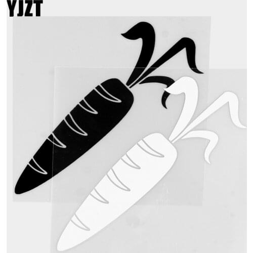 YJZT 11.6×12.3CM Interesting Carrot Vegetable Vinyl Decal Exquisite Car Sticker Body Styling Black / Silver 20B-0415
