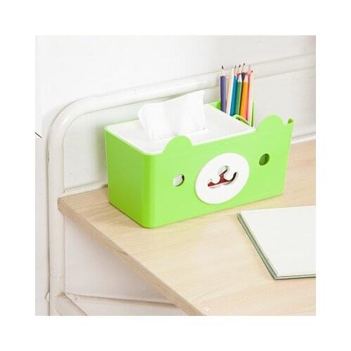Cute cartoon bear sitting room paper towel box sundry receive case household tiusse box 25.5*12.3*10.5cm free shipping