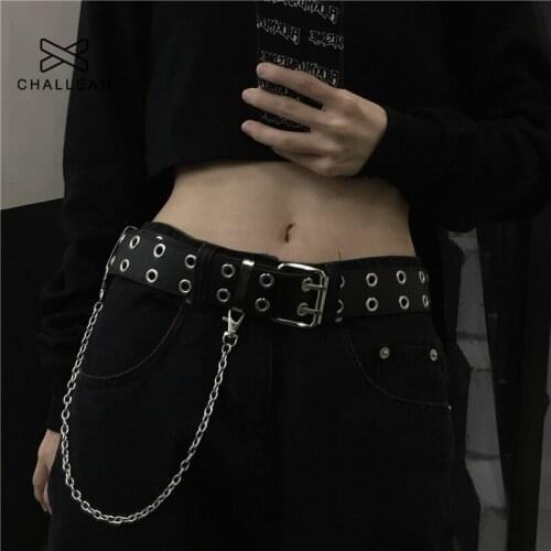 Fashion Alloy women Belts Chain luxury for PU Leather New style Pin Buckle Jeans Decorative Ladies Retro Decorative Punk 152