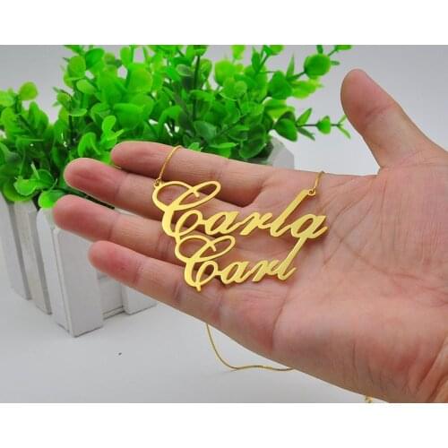 Custom Big Statement Necklaces For Women Punk Jewelry Long Box Chain Men Personalized Large Letter Necklace Best Friend Gift bff