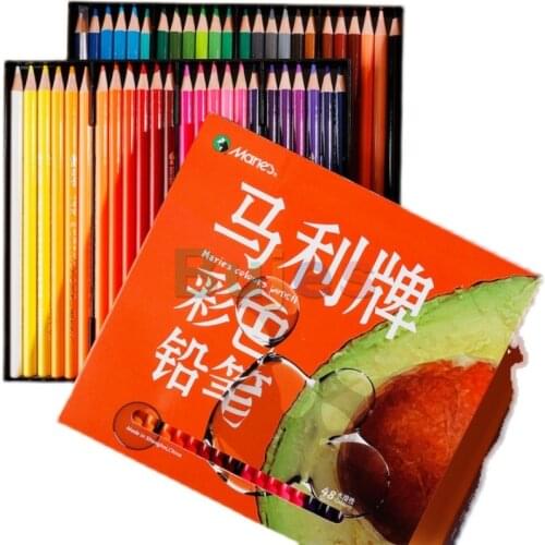 Maries color pencil set 48/72/120 colors water soluble oil color lead for beginners children art supplies