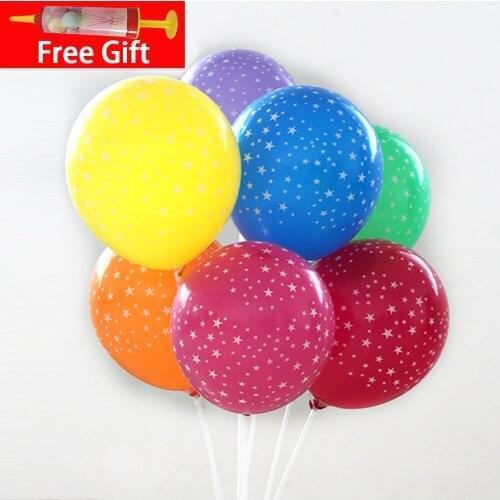 50pcs 10 inch Latex Balloon Set Star Clear Pink Gold Balloons Wedding Decoration Baby Shower Birthday Party Supplies Home Decor