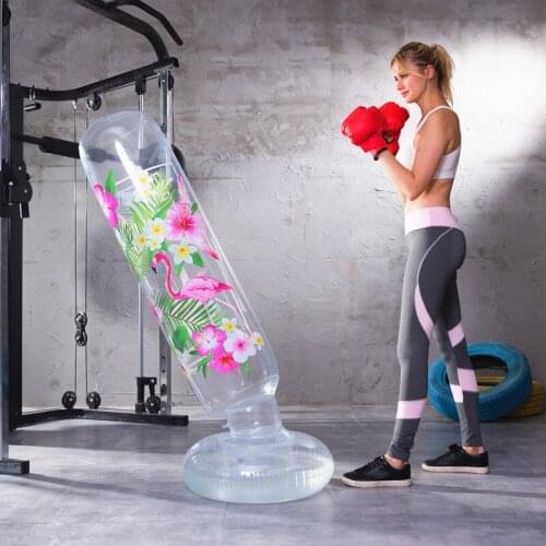 Boxing Tumbler Punching Bag Fitness Inflatable Kids Punching Bag Home Gym Muay Thai Boxing Fighting Training Decompression Toy
