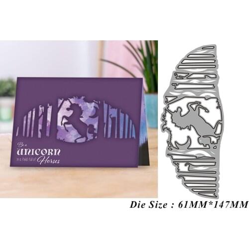 Unicorn Hollow Lace 2021 New Metal Cutting Dies for DIY Scrapbooking Paper Cardmaking Decor Embossing Crafts No Stamp Curlicue