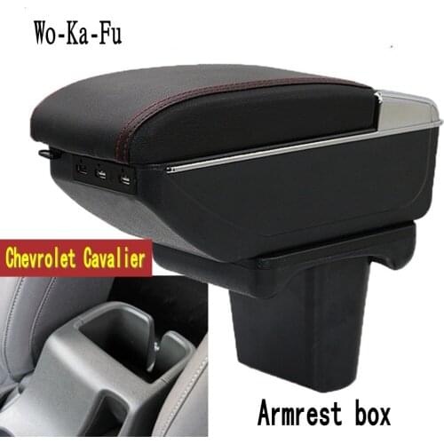 For Cavalier onix armrest box central Store content Storage box with cup holder ashtray USB interface 2016 2017 2018 2019