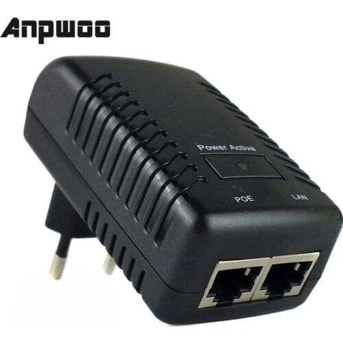 CCTV Security Surveillance PoE Power Supply 48V 0.5A 24W POE Wall Plug POE Injector Ethernet Adapter IP Camera Phone US EU Plug