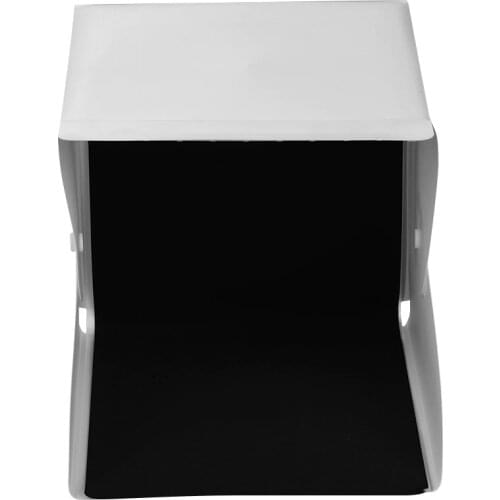 Portable DIY LED Studio Light Box 6000K Mini Foldable Photography Accessories Tent with Black White Backgrounds USB Power Video