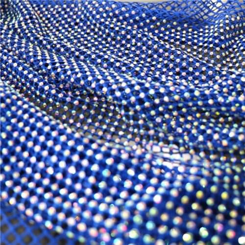 SS10 Shiny AB Rhinestone Mesh Fabric Sewing Crystal Trim Ribbon Strass DIY Applique Decoration