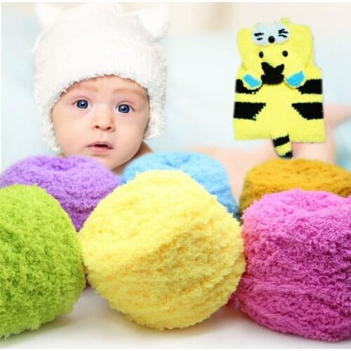 Three Strands Towel Line Coral Cashmere Scarves Coarse Wool Baby Knitting Yarn Plush Velvet DIY For Knitting Hand Knitting