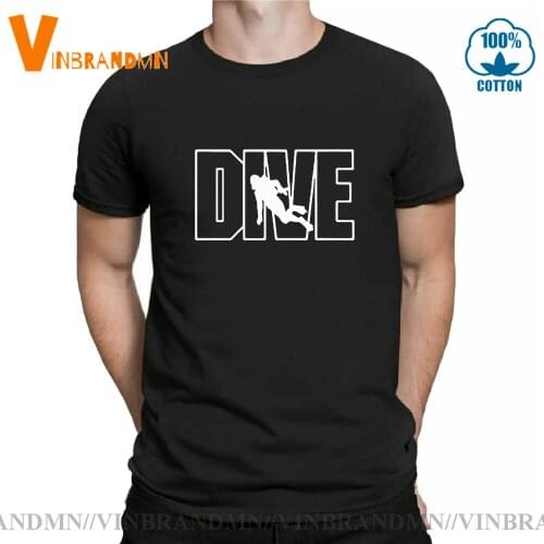 Vintage Distressed Diving Tshirt Scuba Diver Snorkeling Sea Life T shirts Retro Scuba Diving T-shirt Hollow out the font Tee