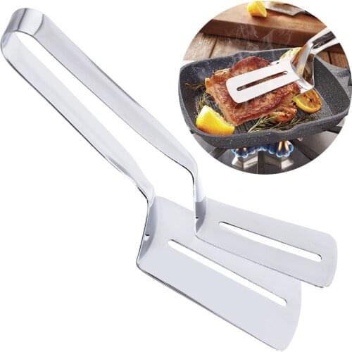 Steak Clamp Multifunction Bread Tongs Stainless Steel Cooking Serving Tongs Beefsteak Turner Flipper Steak Clamps Dropshipping