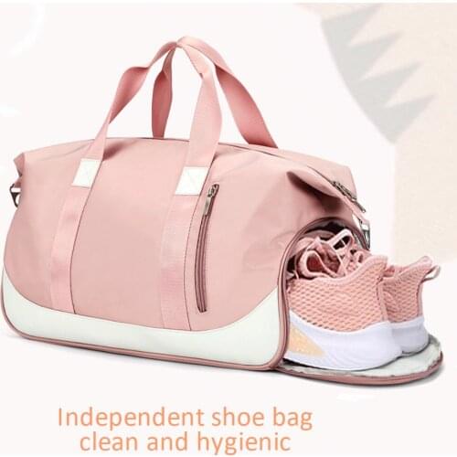 Woman Portable Business Trip Storage Bag Sports Fitness Travel Bag Outdoor Handbag Travel Bag Can Be Put On The Trolley Case