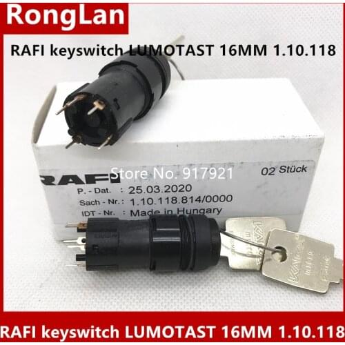 [ZOB] RAFI keyswitch LUMOTAST 75 16mm waterproof circular-shaped model 1.10.118.612/0000 --3pcs/lot