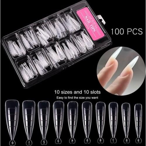 1 Box Quick Building Nail Mold Tips Nail Dual Forms Finger Extension Nail Art UV Extend Gel Nail Extension Aid Tools