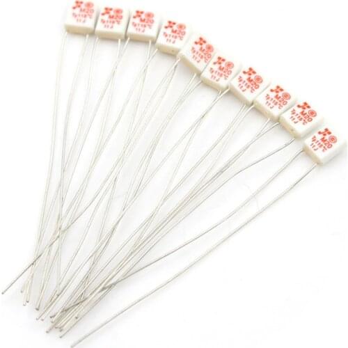 10Pcs/lot M20 TF 115 Celsius Thermal Fuse 250V 2A Square Circuit Cut Off 2 Pin Temperature Thermal Fuse