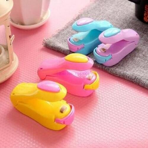 100pcs Mini Handheld Holder Electric Heating Snack Sealing Machine Machine Sealed Packaging Plastic Bag Sealed Food Bag