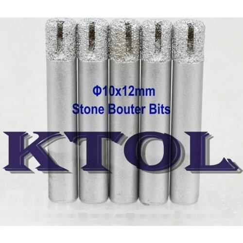 10x12MM Straight Router Bit CNC Cutter Diamond Tools for Milling Slotting Cutting, Tile Stone Milling Cutter Drill Bit Tool Set